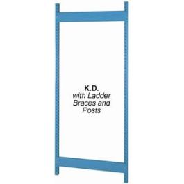 Bulk Storage Rack Ladder Brace,48in Deep(Pkg of 2)