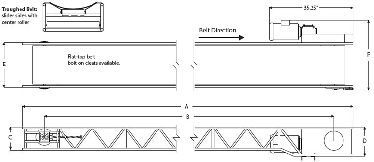 conveyor with undercarriage