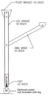 h frame support with knee