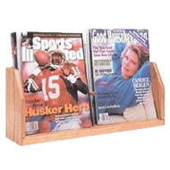 oak & acrylic literature racks