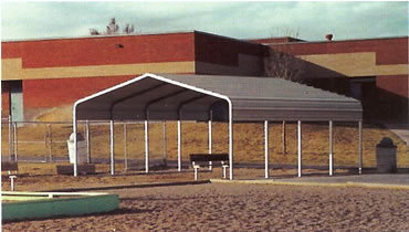 steel storage shelter for recreations