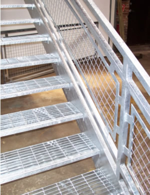 galvanized stairs