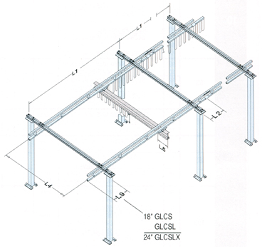 free standing bridge crane dimensions