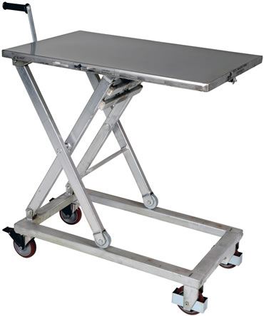 The Stainless Steel Air Hydraulic Cart Model No. AIR-1500-D-PSS