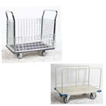 wire caged panel & package platform trucks